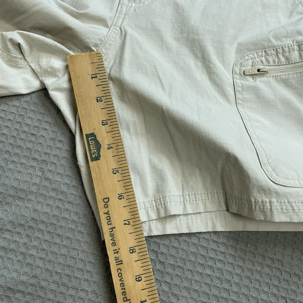 Huk Next Level 7 Fishing Shorts Medium Men's Khaki Stretch UPF Cargo